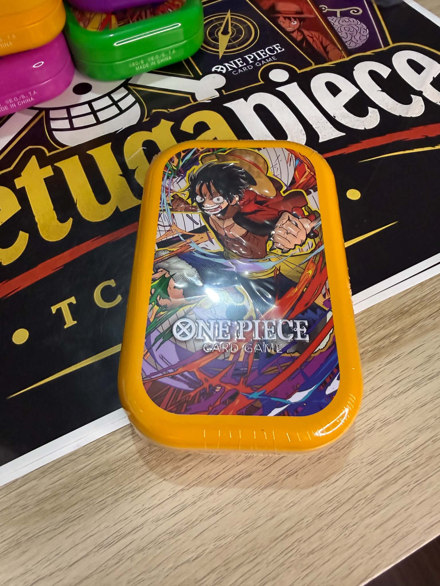 Monkey D. Luffy Storage Tin Box V3 (Asia Exclusive) + Promo Card + 4 Booster Packs OP-13